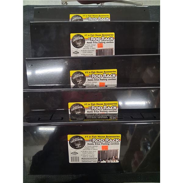 CATCH COVER ROD RACKS - HOLDS 6 ICE FISHING COMBOS EACH - 5 ITEMS