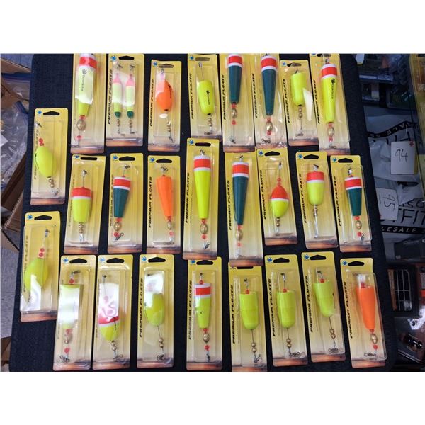 HUGE MIX LOT OF PREMIUM FLOATS MULTI STYLES, VARIOUS COLORS - 2 BAGS