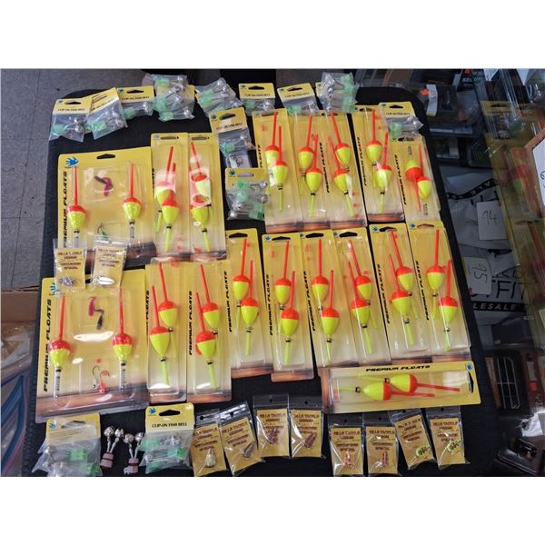 MIX LOT OF PREMIUM FLOATS, BELLS, WETASKWIN HOOKS, SPRING FLOATS