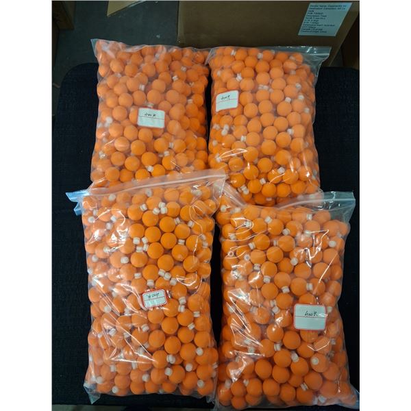 SMALL ORANGE BOBBERS - 4 BAGS - 1,600 TOTAL