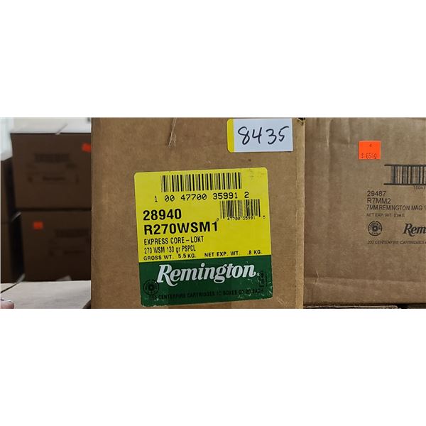 1 CASE REMINGTON 270 WSM, 130 GRAIN CORE-LOKT PSPCL.200 ROUNDS, PAL REQUIRED, NO SHIPPING ON AMMUNTI