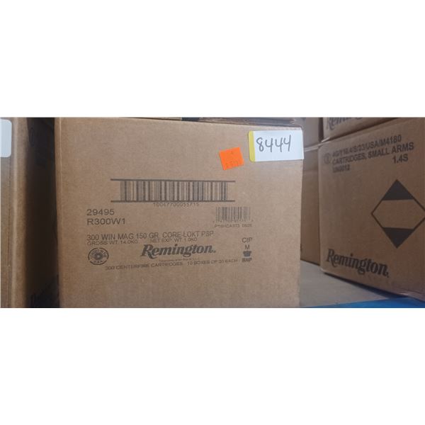 1 CASE REMINGTON 300 WIN. MAG. 150 GRAIN, CORE-LOKT PSP,200 ROUNDS, PAL REQUIRED, NOS SHIPPING ON AM