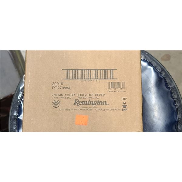 1 CASE REMINGTON 270 WIN. 130 GRAIN. CORE LOKI TIPPED,200 ROUNDS, PAL REQUIRED,