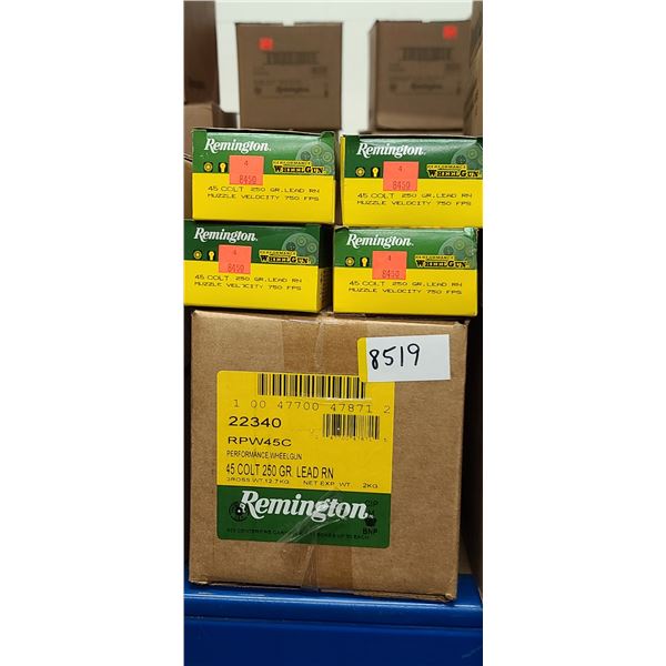 14 BOXES REMINGTON 45 COLT 250 GRAIN, LEAD RN 700 ROUNDS, PAL REQUIRED, NO SHIPPING ON AMMUNTION