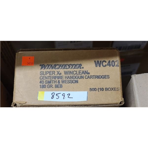 1 CASE WINCHESTER 40 S&W 180 GRAIN, BEB 500 ROUNDS, PAL REQUIRED, NO SHIPPING ON AMMUNTION