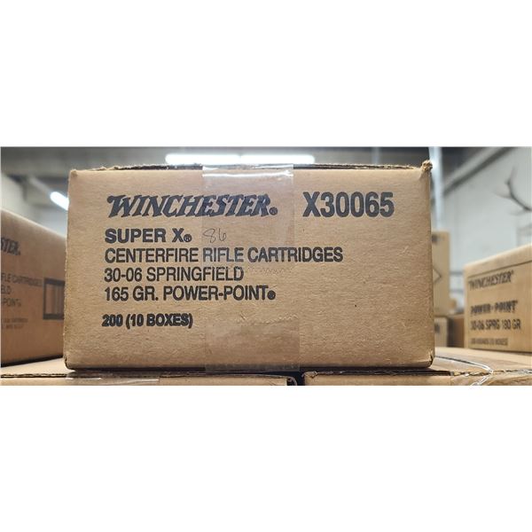 1 CASE WINCHESTER 30-06 SPRG, 165 GRAIN, POWER POINT, SUPER X, 200 ROUNDS, PAL REQUIRED, NO SHIPPING
