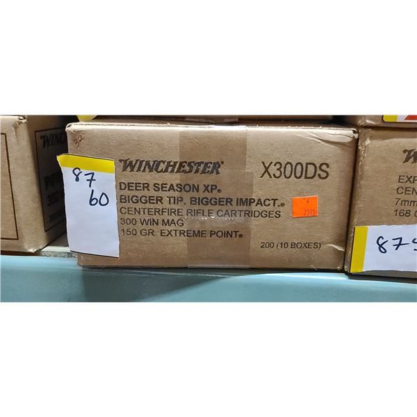 1 CASE WINCHESTER 300 WIN. MAG. DEER SEASON XP, 150 GRAIN EXTREME POINT, 200 ROUNDS PAL REQUIRED, NO