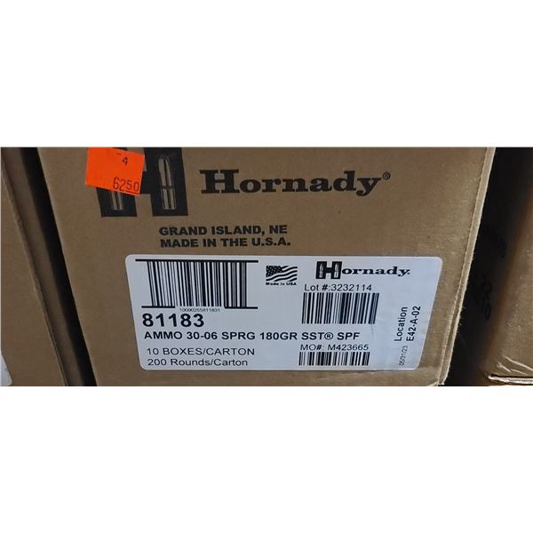 HORNADY 30-06 SPRG 180GR SST SPT 200 ROUNDS - PAL REQ. NO SHIPPING