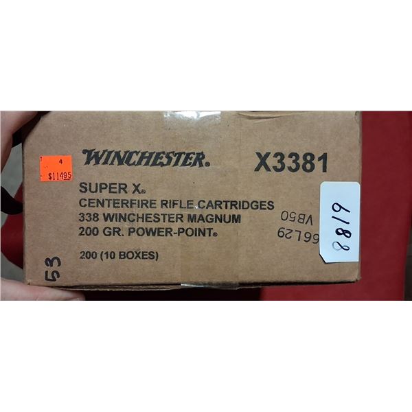WINCHESTER SUPER X 338 WIN MAG 200GR POWER POINT 200/BOX - PAL REQ. NO SHIPPING