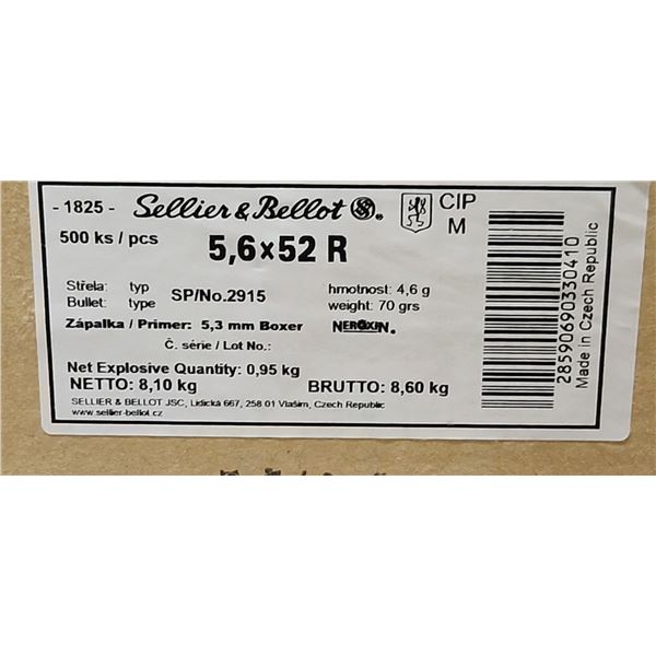 SELLIER & BELLOT 5.6X52R 70GR SP 300 ROUNDS - PAL REQ. NO SHIPPING