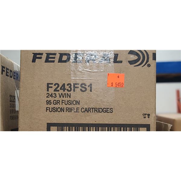 FEDERAL 243 WIN 95GR FUSION 200/BOX - PAL REQ. NO SHIPPING