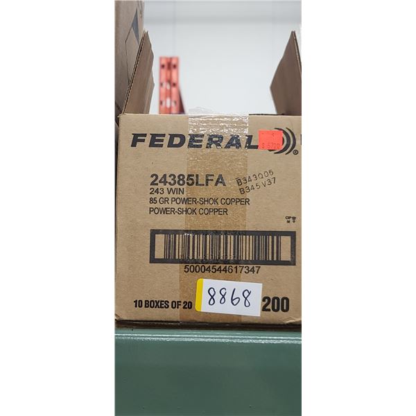 FEDERAL 243 WIN 85GR SP POWER SHOK COPPER 200/BOX - PAL REQ. NO SHIPPING