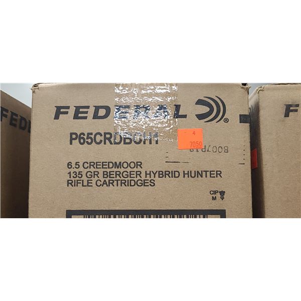 FEDERAL 6.5 CREED 135GR BERGER HYBRID HUNTER 200/BOX - PAL REQ. NO SHIPPING