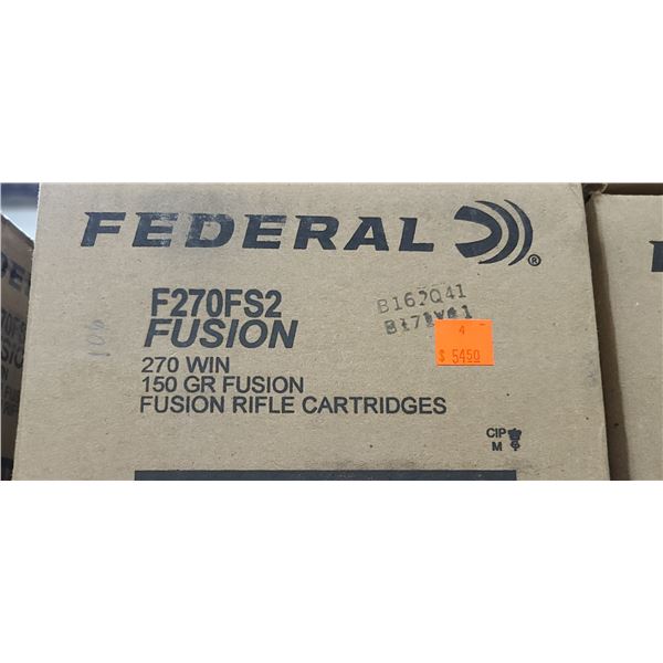 FEDERAL 270 WIN 150GR FUSION 200/BOX - PAL REQ. NO SHIPPING
