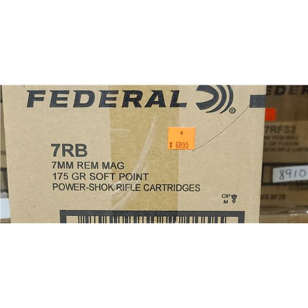 FEDERAL 7MM REM MAG 175GR SP POWERSHOK 200/BOX - PAL REQ. NO SHIPPING