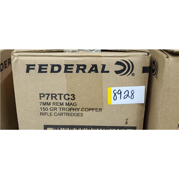 FEDERAL 7MM REM MAG 150GR TROPHY COPPER 200/BOX - PAL REQ. NO SHIPPING