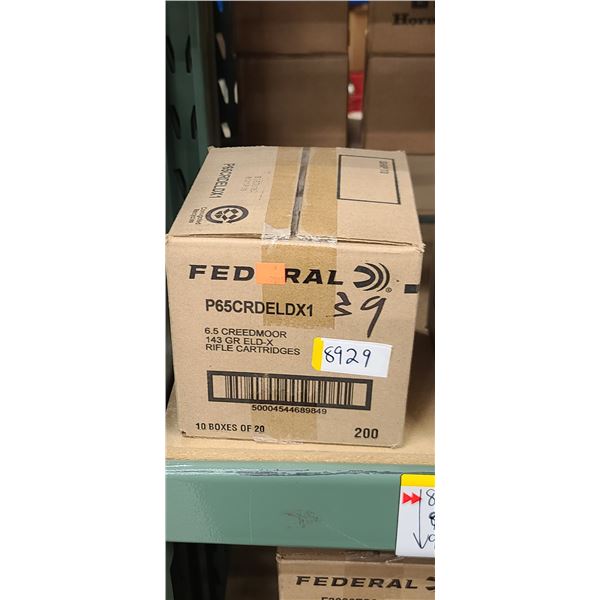 FEDERAL 6.5 CREED 143GR  ELD-X 200/BOX - PAL REQ. NO SHIPPING