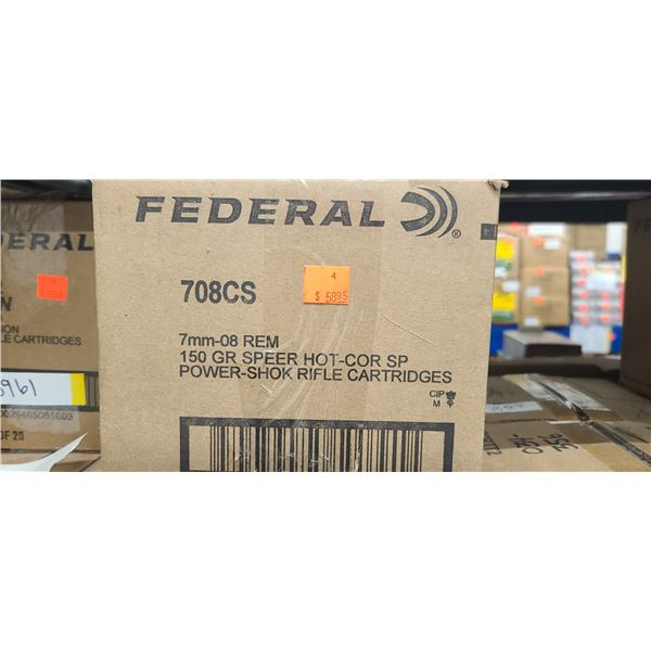 FEDERAL 7MM-08 REM 150GR SPEER HOT-COR SP POWER SHOK 200/BOX - PAL REQ. NO SHIPPING