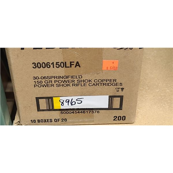FEDERAL 30-06 SPRG 150GR POWERSHOK COPPER 200/BOX - PAL REQ. NO SHIPPING