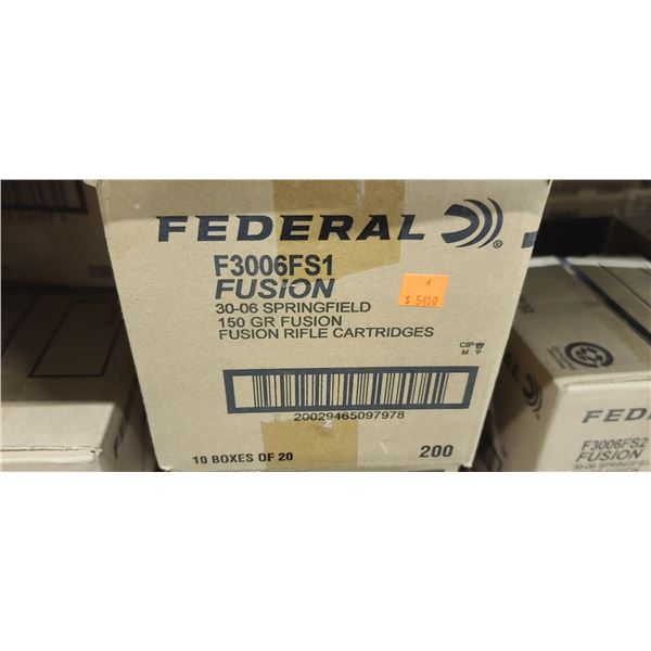 FEDERAL 30-06 SPRG 150GR FUSION 200/BOX - PAL REQ. NO SHIPPING