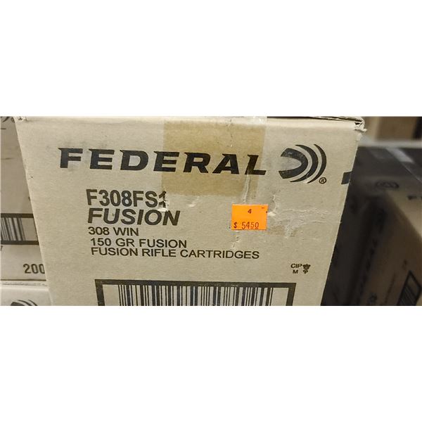 FEDERAL 308 WIN 150GR FUSION 200/BOX - PAL REQ. NO SHIPPING