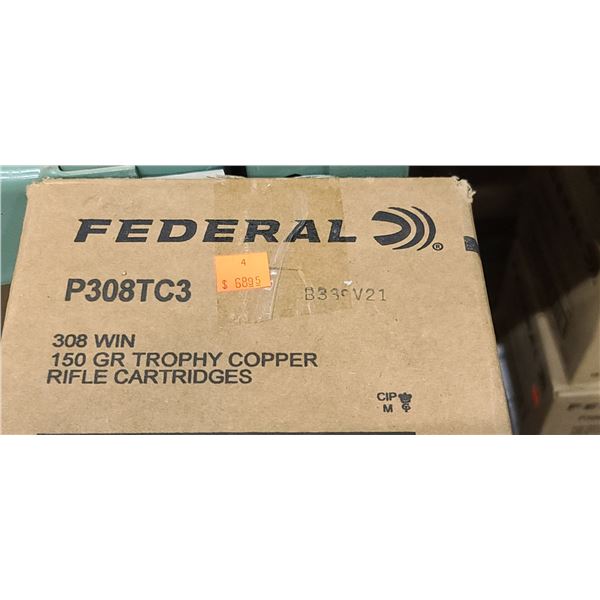 FEDERAL 308 WIN 150GR TROPHY COPPER 200/BOX - PAL REQ. NO SHIPPING