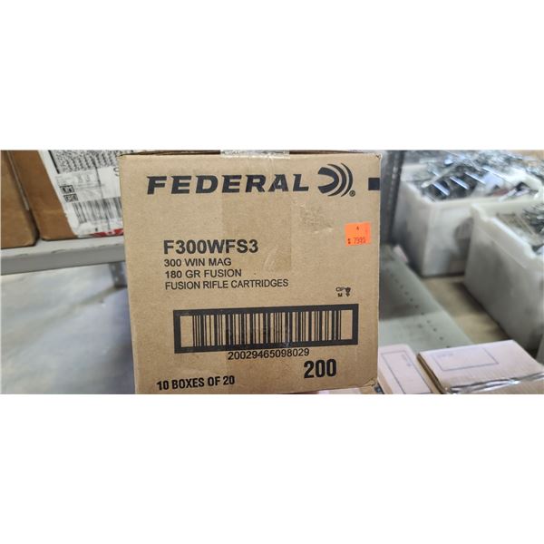 FEDERAL 300 WIN MAG 180GR 200/BOX - PAL REQ. NO SHIPPING