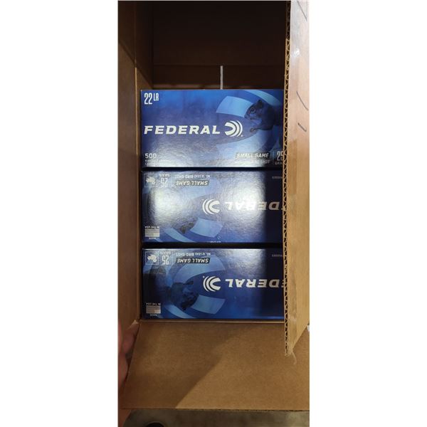 FEDERAL 22LR NO.12 LEAD BIRD SHOT 3 BOXES OF 500 - PAL REQ. NO SHIPPING