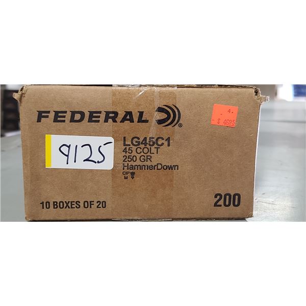 FEDERAL 45 COLT 250GR HAMMER DOWN 200/BOX - PAL REQ. NO SHIPPING