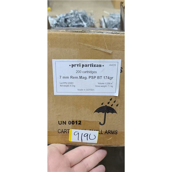 PPO RIFLE LINE 7MM REM MAG 174GR PSP 10 BOXES OF 20 - PAL REQ. NO SHIPPING