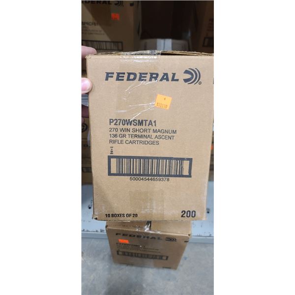 FEDERAL 270 WSM 136GR TERMINAL ASCENT 200/BOX - PAL REQ. NO SHIPPING