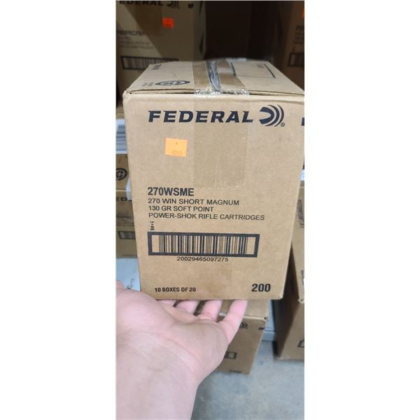 FEDERAL 270 WSM 130GR SP POWER SHOK 200/BOX - PAL REQ. NO SHIPPING