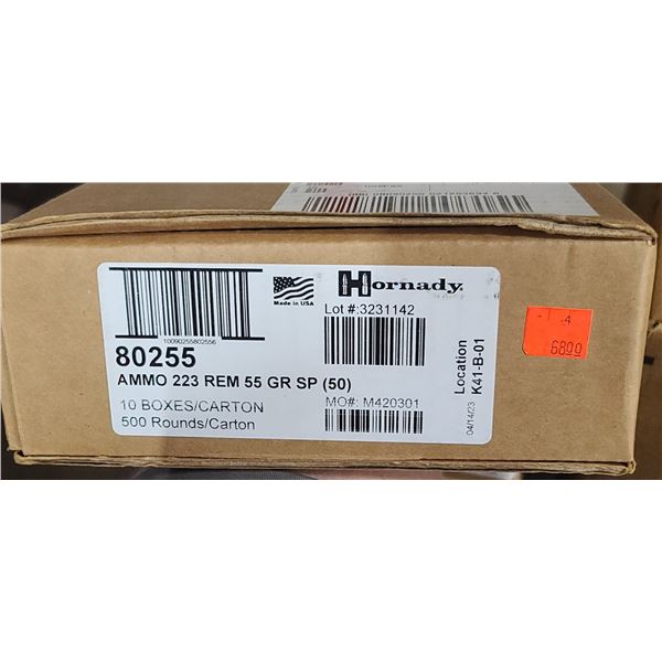 HORNADY 223 REM 55GR SP 500/BOX - PAL REQ. NO SHIPPING