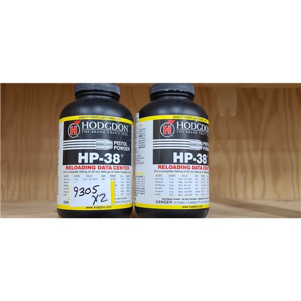 2 X 1LBS BOTTLES OF HODGDON HP-38