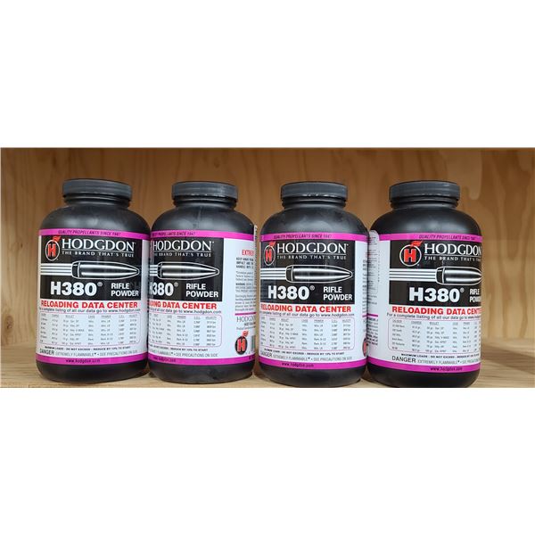 4 X 1LBS BOTTLES OF HODGDON H380 RIFLE POWDER