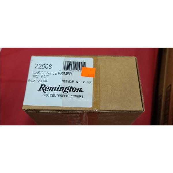 REMINGTON NO. 9 1/2, LARGE RIFLE PRIMERS BOX OF 5000