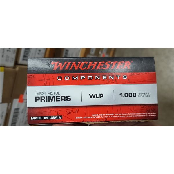 WINCHESTER WLP LARGE PISTOL PRIMERS BOX OF 1000