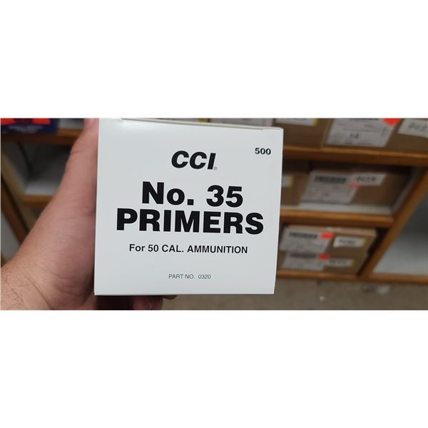 CCI NO. 35 PRIMERS FO 50 CAL. AMMUNITION BOX OF 500