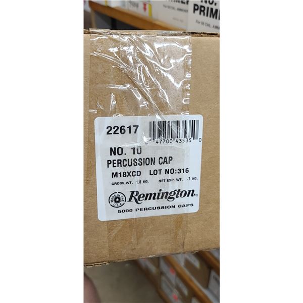 REMINGTON NO. 10 PERCUSSION CAPS BOX OF 5000