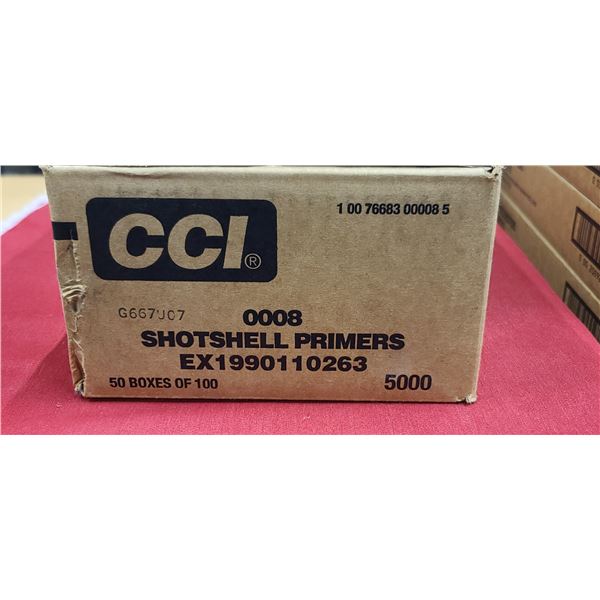 CCI 0008 SHOT SHELL  PRIMERS, BOX OF 5000