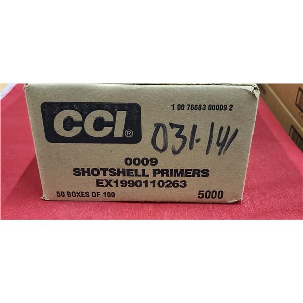 CCI 009 SHOT SHELL  PRIMERS, BOX OF 5000