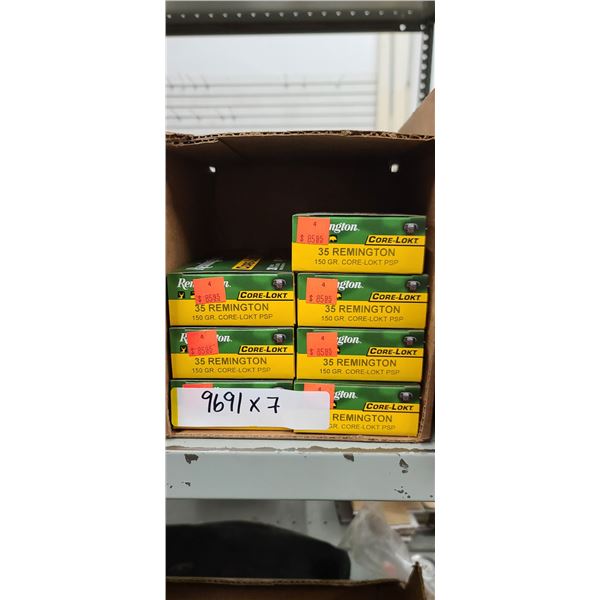 7 BOXES REMINGTON 35 150 GRAIN, PSP, CORE-LOKT 140 ROUNDS, PAL REQUIRED, NO SHIPPING ON AMMUNTION