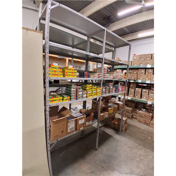 2 SECTIONS STEEL SHELVING, NO CONTENTS 72"W(OA)-18"D-84"H