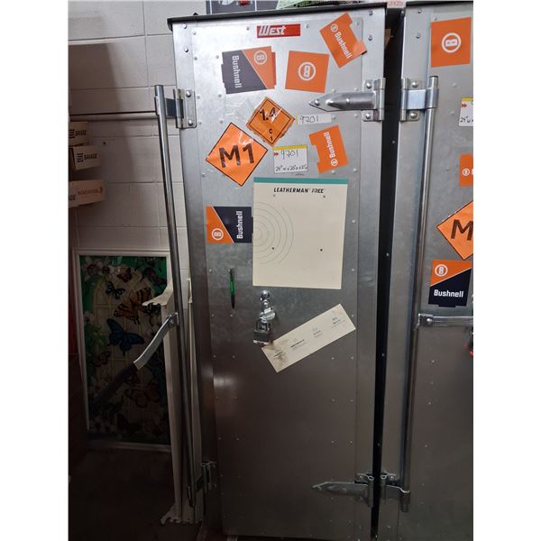 WEST STEEL LOCKABLE SECURITY LOCKER 24W-20D-72"H 4-SHELVES