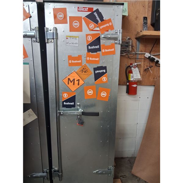 WEST STEEL LOCKABLE SECURITY LOCKER 24W-20D-72"H 4-SHELVES