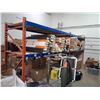 Image 2 : PALLET SHELVING-NO CONTENTS 2 SECTIONS 87"H-9'L-44"D, 3 RISERS, 4 RAILS