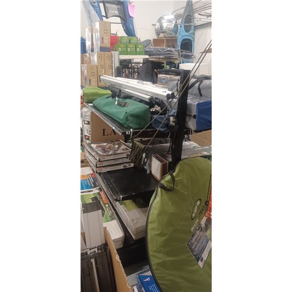 GONDOLA SHELVING - NO CONTENTS - DOUBLE SIDED, 48W-15D-40H BLACK