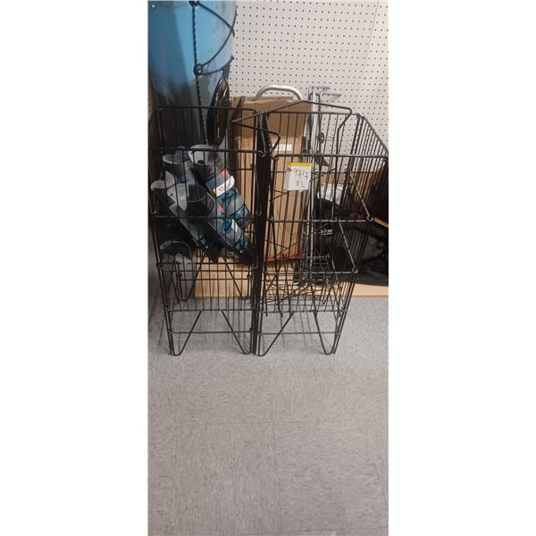 2 ADJUSTABLE DUMP BINS 12-12-36" NO CONTENTS