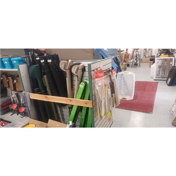 4 FT DOUBLE SIDE SLAT WALL RACK NO CONTENTS 32" X 51"X 48"