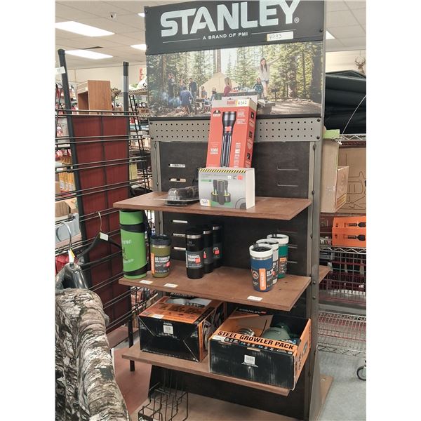 DOUBLE SIDE STANLEY SHELF 28"X 72" ON WHEELS- NO CONTENTS
